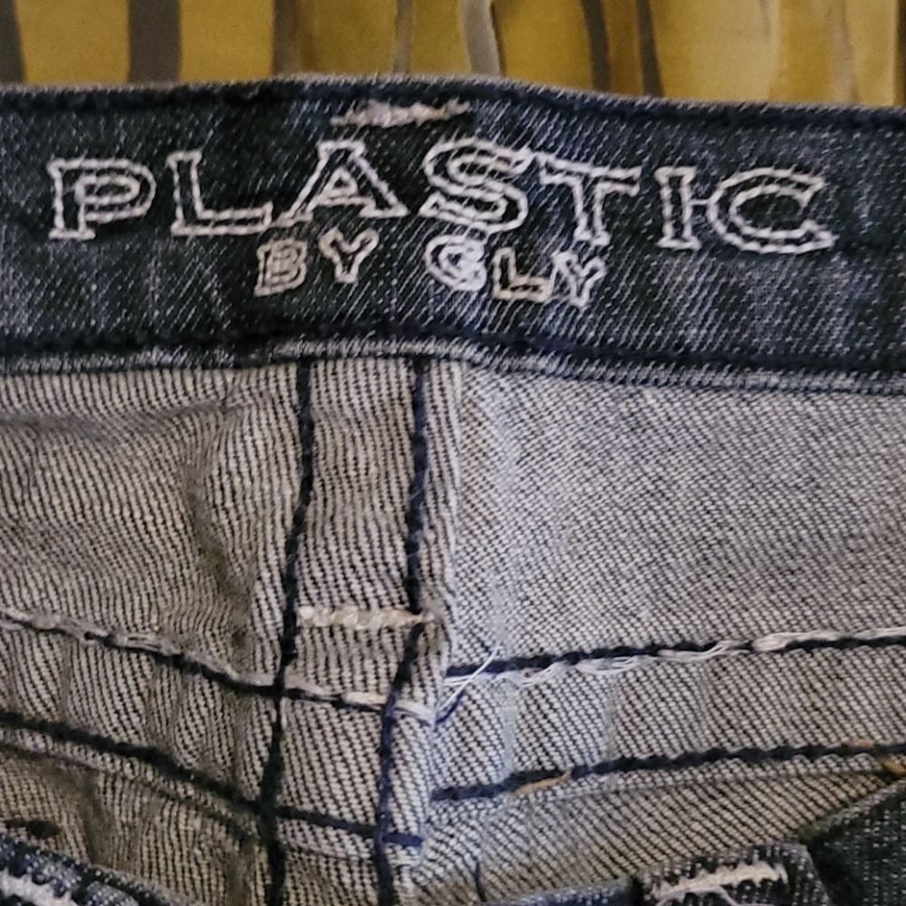 Plastic Boot Cut Jeans - Picture 2 of 6